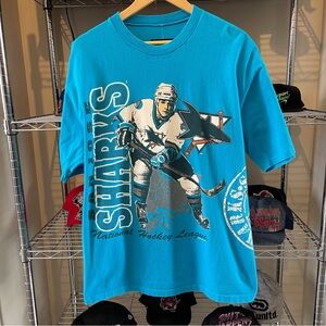 Vintage 1992 San Jose Sharks Shirt NHL Men’s Size XL Single Stitch